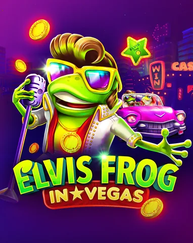 Elvis Frog In Vegas Branded için özgün tanıtım görseli: slot oyunu düzenini soyut geometrik desenle gösterir.