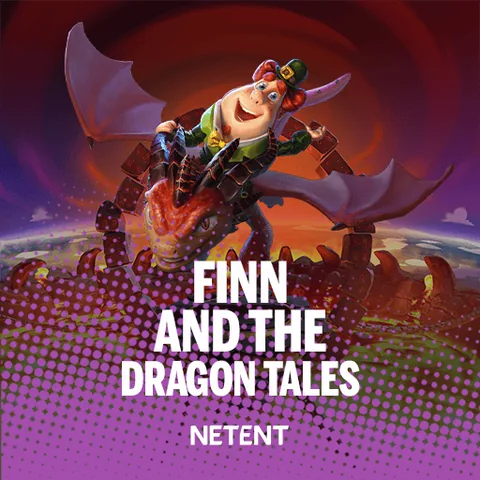 Finn and the Dragon Tales için özgün tanıtım görseli: slot oyunu düzenini soyut geometrik desenle gösterir.