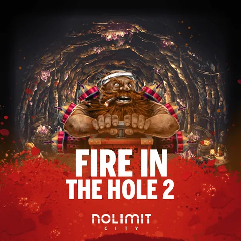 Fire in the Hole 2 için özgün tanıtım görseli: slot oyunu düzenini soyut geometrik desenle gösterir.