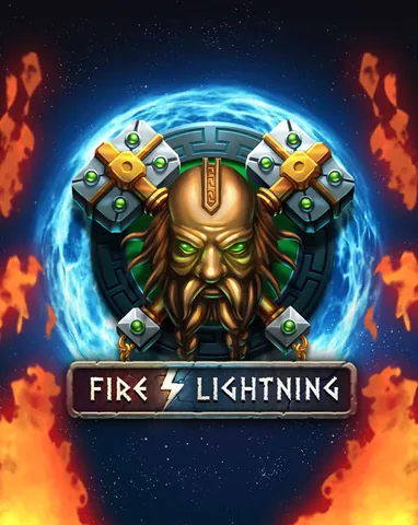 Fire Lightning için özgün tanıtım görseli: slot oyunu düzenini soyut geometrik desenle gösterir.
