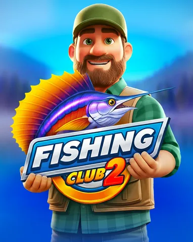Fishing Club 2 için özgün tanıtım görseli: slot oyunu düzenini soyut geometrik desenle gösterir.