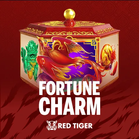 Fortune Charm için özgün tanıtım görseli: slot oyunu düzenini soyut geometrik desenle gösterir.