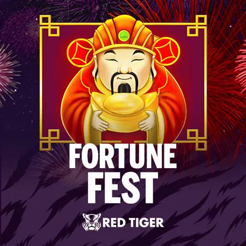 Fortune Fest için özgün tanıtım görseli: slot oyunu düzenini soyut geometrik desenle gösterir.