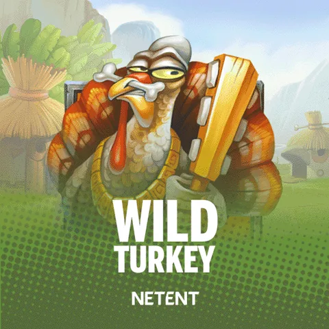 Wild Turkey için özgün tanıtım görseli: slot oyunu düzenini soyut geometrik desenle gösterir.