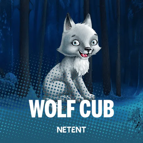 Wolf Cub için özgün tanıtım görseli: slot oyunu düzenini soyut geometrik desenle gösterir.