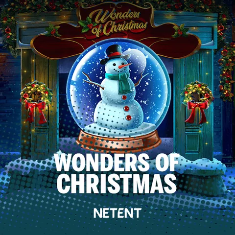 Wonders Of Christmas için özgün tanıtım görseli: slot oyunu düzenini soyut geometrik desenle gösterir.